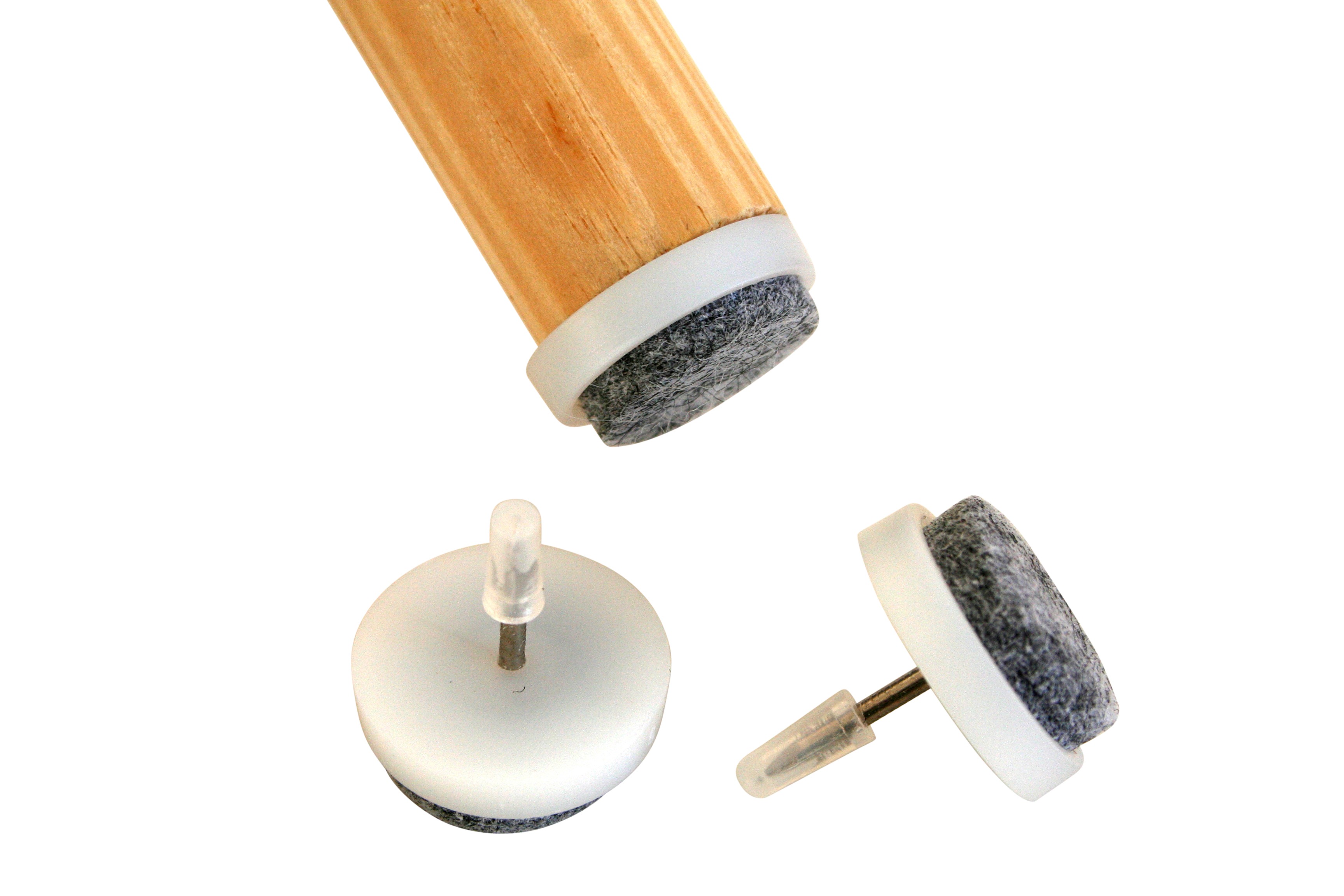 Möbeluntersetzer mit 2 Nägeln Möbelgleiter Möbelfuß Möbel Fuß Gleiter Kunststoff 
